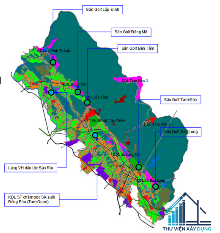 Hình ảnh sơ đồ phân khu chi tiết đô thị Tam Đảo 